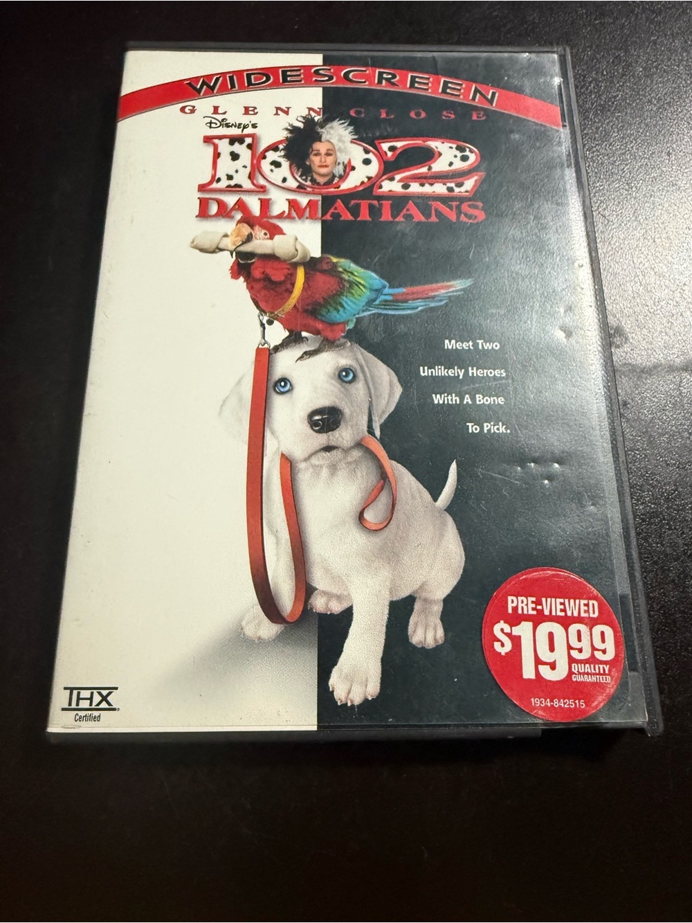Disney 102 Dalmatians widescreen former blockbuster rental dvd Glenn Close Bx5